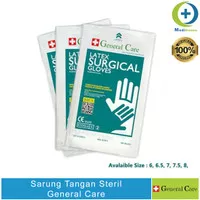 Sarung Tangan Steril General Care Sterile Surgical Gloves 6,5 7 7,5 8