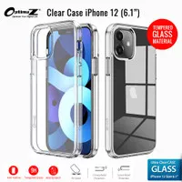 OptimuZ Case Transparan Tempered Glass iPhone 12 & 12 Pro (6,1”)