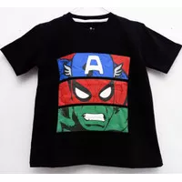 Grosir KAOS Anak Karakter 3 AVENGER HITAM 7-10