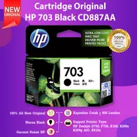 Cartridge HP 703 Black CD887AA Tinta Printer D730 K209a K109a K510a - Black