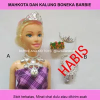 Aksesoris Boneka Barbie Mahkota Kalung Sepasang - Mainan Anak Murah