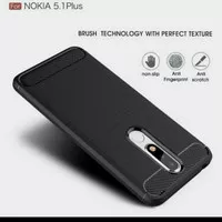 Nokia 5.1 Plus Nokia X5 Soft Case Silikon Slim Fit Carbon Hitam