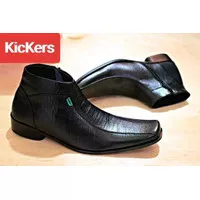 Sepatu Pria Pantofel Slip On Kickers PDH Resleting Kulit