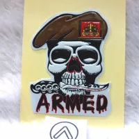Stiker TNI Baret Armed AL FATIH ARMY Timbul Embos motor