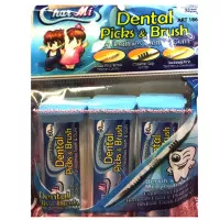 Dental Picks & Brush Char Mi Art 186 Tusuk Gigi Plastik Sikat Sela