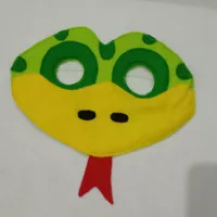 Topeng Kostum Hewan Ular Hijau Green Snake Flet Animal Mask Pest Anak