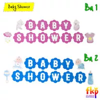 Banner Baby Shower Boy & Girl / Bunting Flag New Born Baby Shower