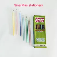 QUANTUM PEN QS 01 /PulPen Quantum Standar ( 12 pcs ) Hitam