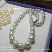 Kalung mutiara air laut asli original lombok Baroque baroq barok jumbo