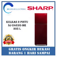 SHARP KULKAS 2 PINTU SJ 246 XG MR / SJ-246XG-MR / 205 LITER / 205L