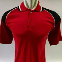 Kaos Kerah Polo Wangky Pria Wanita - Lengan Pendek Merah Sport