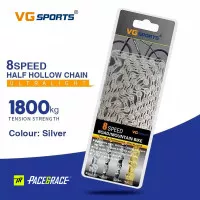 VG Sports Bicycle Chain 8 Speed Half Hollow - Rantai Sepeda SILVER