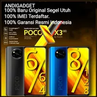 POCO X3 NFC RAM 8/128GB GARANSI RESMI XIAOMI INDONESIA 100% NEW SEGEL