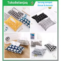 TEMPAT TISSUE bahan kain KANVAS sarung tisue POUCH tisu motif tissu