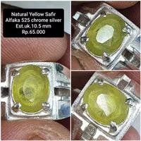 OBRAL PASTI MURAH CINCIN ALFAKA 525 BATU YELLOW SAFIR CUTTING KRISTAL