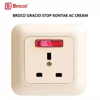 Stop Kontak AC BROCO Gracio Cream IB Inbow Tanam G155