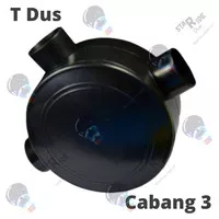 Te Tee T Dus Dos Doos TDus TDos TDoos Cabang 3 Way C 3 Hitam Besar 3/4