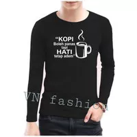 kaos kopi | kaos kata kata | kasual pria wanita |katun combed |4 warna