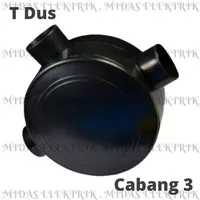 Te Tee T Dus Dos Doos TDus TDos TDoos Cabang 3 Way C3 Hitam Besar 3/4