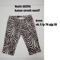 Celana 3/4 wanita import Nutti 68296 katun Stretch Motif
