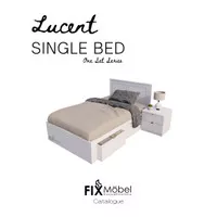 Lucent Single Bed, Custom Dipan/Tempat tidur plus laci