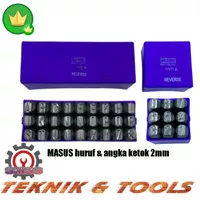 SM. huruf dan angka ketok set merk MASUS 2mm stamp punch A-Z & 0-9 2mm