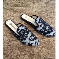 Flatshoes wanita sandal selop wanita motif brukat cantik G-FS057