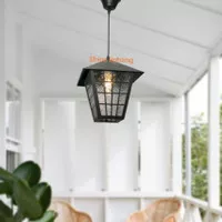 Lampu gantung minimalis outdoor waterproof teras tipe LG573H-BK