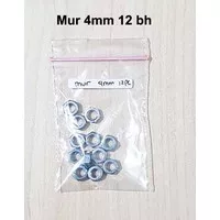 Mur 4mm 12bh / Pengencang baut 4 mm 1 lusin