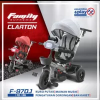 Sepeda roda tiga family supreme F-970 J Clarton (musik & lampu)