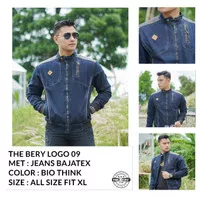 jaket denim pria / jaket jeans pria resleting the berry original