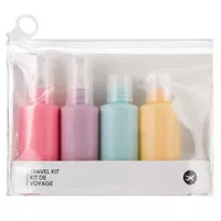 MINISO Botol Spray Semprot Kosong Travel Kit Plastik Organizer 5 Pcs