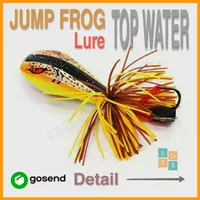 Umpan Pancing Casting /Jump Frog Lure Top Water Double Hook Import
