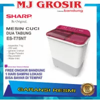 MESIN CUCI SHARP EST 75 NT 7KG 2 TABUNG 75NT 7 KG PUREMAGIC LOW WATT