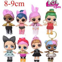 Set LOL Surprise Miniatur Topper Kue LOL Dolls Isi 8Pcs Action Figure