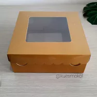 Dus Kue 22x22 cm - Box Kue - Cake Box Gold - Emas