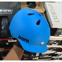 Helm Sepeda Bern Watts Helmet Matte Cyan Blue