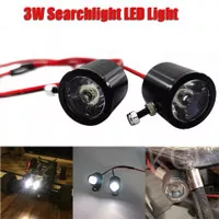 Led rc car 3w lampu tembak depan & fokus hsp traxxas wltoys mn d90 wpl