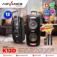Advance Speaker Meeting Portable Dual 12" K12D (Khusus Gojek/Grab)