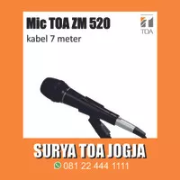 Mic TOA ZM520 ZM 520 ZM-520 Mik Microphone Toa Jogja Original Kabel