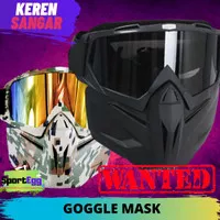 GOGGLE MASK. KACAMATA TOPENG MOTOR AIRSOFT