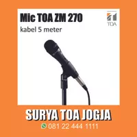 Mic TOA ZM270 ZM 270 ZM-270 Mik Microphone Toa Jogja Original Kabel