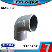 Sambungan Pipa Fitting PVC Elbow Knee Keni AW 3 Inch RUCIKA 7180232