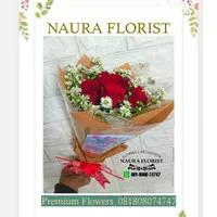 bucket bunga premium/buket mawar/promo buket/mawar merah buket 01
