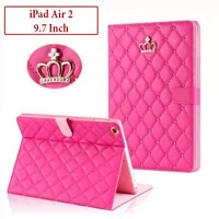 iPad Air 2 9.7 Flip Leather Case Casing Book Cover Crown Cute Stand