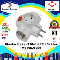 ALAT LISTRIK STEKER T MULTI CABANG 3 DAN SAKLAR MASKO MS 156-S SNI