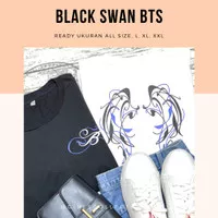 BAJU KAOS BTS BLACK SWAN | BAJU KAOS KOREA | KAOS BLACK SWAN - Putih, M