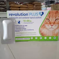 revolution plus cat 11.1-22 lbs/obat kutu kucing revolution tube