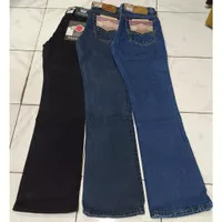 celana Jeans cutbray Fallas pria, size 27/32 - Hitam, 29