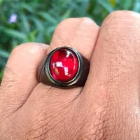 cincin batu merah siam kualitas super